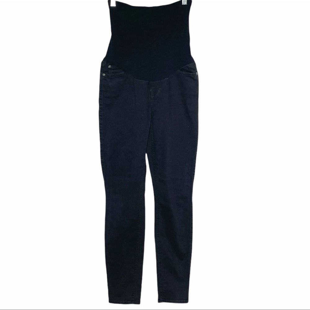 7 For All Mankind Maternity Jeans Black Skinny Leg
